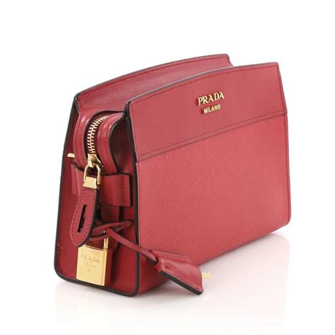 prada mini esplanade leather crossbody bag|PRADA Saffiano City Calfskin Esplanade Crossbody Bag.